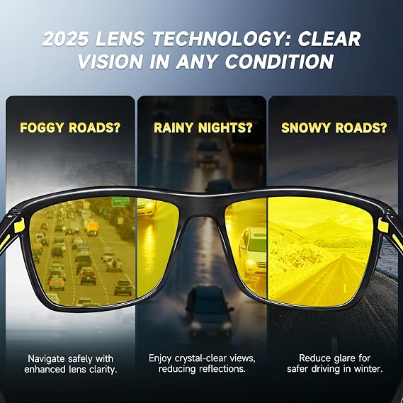 Men's Sunglasses – Polarized Square Fashion Eyewear for Outdoor Activities