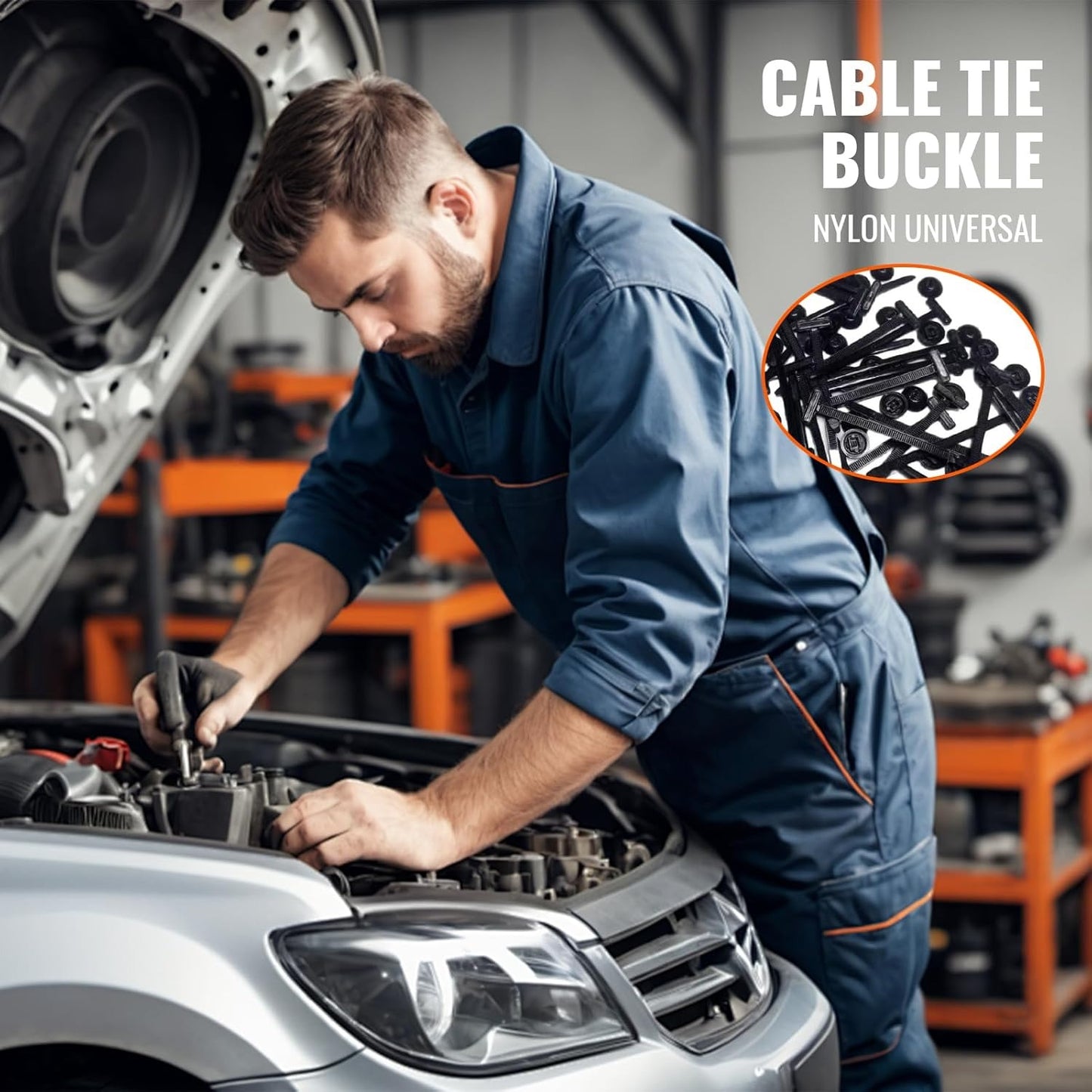 Instant Car Fix – Heavy-Duty Nylon Universal Cable Tie Buckle