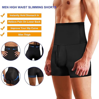 Men’s Tummy Control Shorts – High Waist Compression Body Shaper