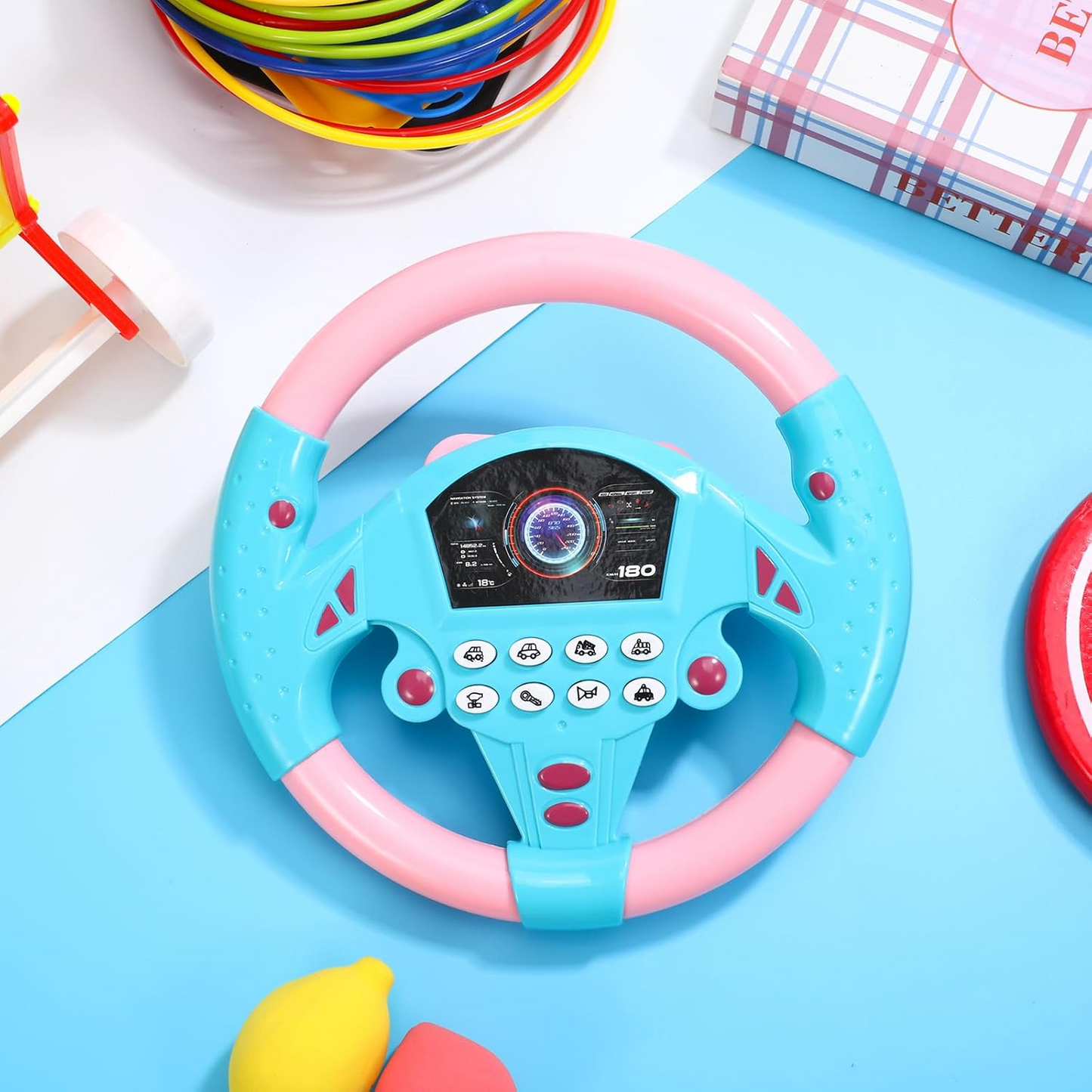 Kids Musical Steering Wheel Toy – Interactive Driving Simulator with Lights & Sounds