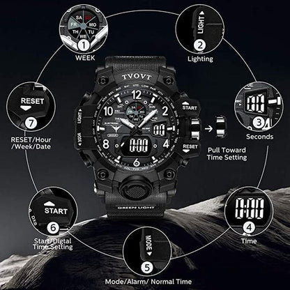 Luxury Men’s Dual Display Sports Watch