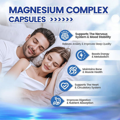 1000 mg Magnesium Capsules – Daily Mineral Support for Mind & Body