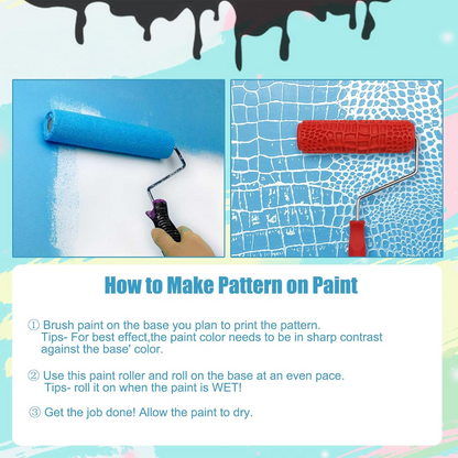 Embossed Paint Roller – 3D Wall Design Pattern Tool
