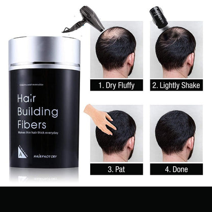 Dexe Hair Building Fibers (Black) - Instantly Fuller, Thicker Hair