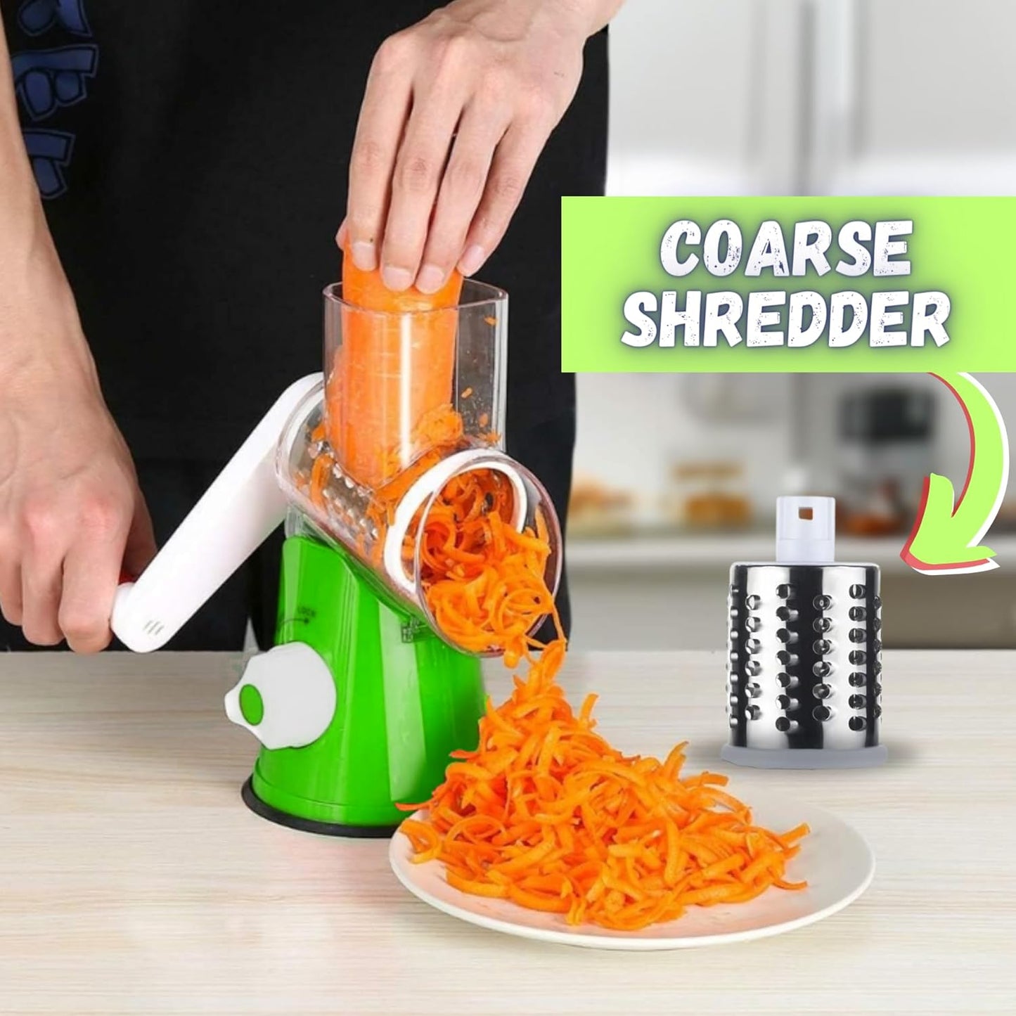 3-in-1 Rotating Cheese Slicer & Vegetable Grater