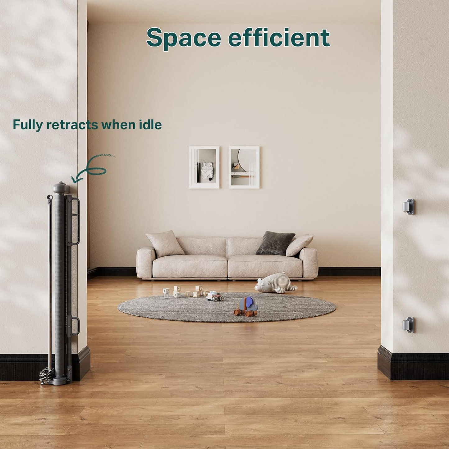 Adjustable Pet & Baby Retractable Doorway, Stairway & Hallway Barrier