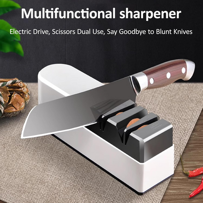 Electric Knife & Scissors Sharpener – Multi Function Kitchen Sharpening Tool