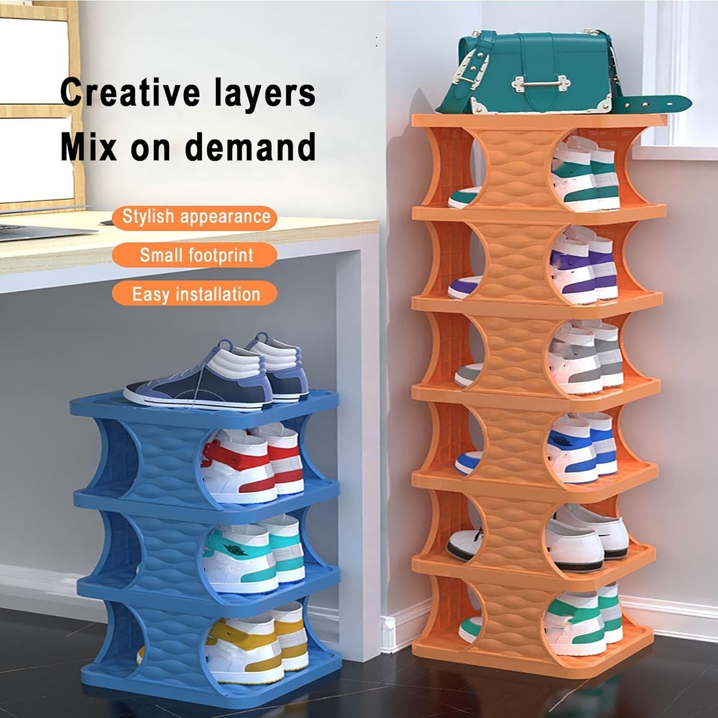 DIY 8-Tier Foldable Shoe Storage Box