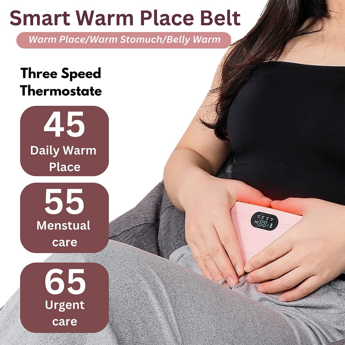 Heated Waist Massager Belt – Warm Therapy & Vibration Massage for Everyday Comfort