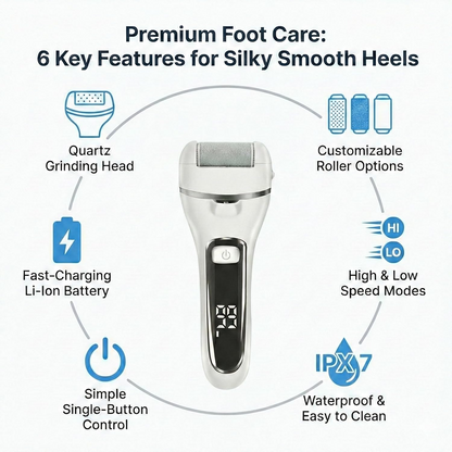 Automatic Dual Sided Electric Foot Grinder – Rechargeable Pedicure & Callus Remover