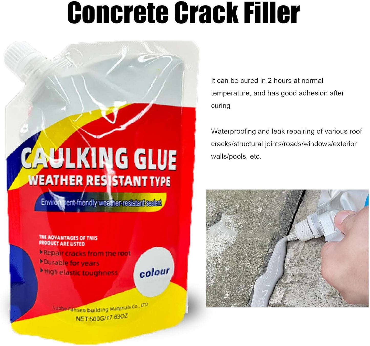 Slab Concrete Crack Waterproof Repair Sealant