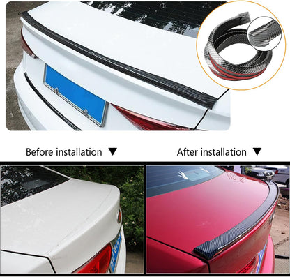 Universal Carbon Look Rubber Spoiler for Sleek Style