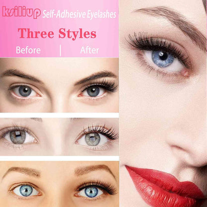 Reusable Adhesive Eyelashes – Instant Glam, Zero Glue