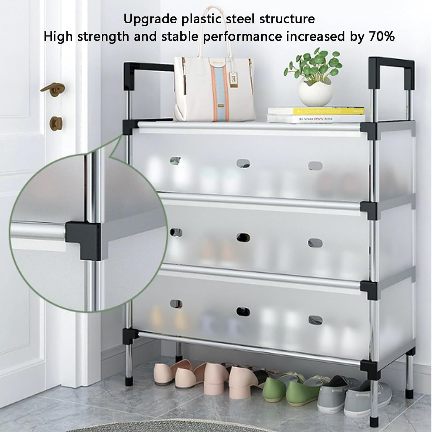 Multi-Layer Storage Shoe Rack - Space-Saving Dustproof