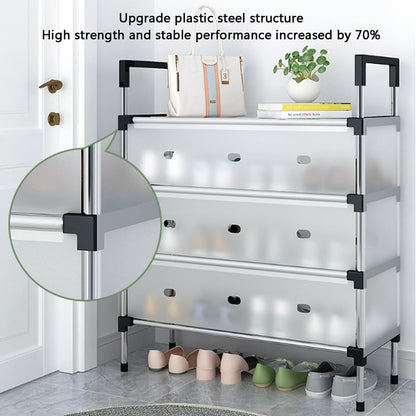 Multi-Layer Storage Shoe Rack - Space-Saving Dustproof