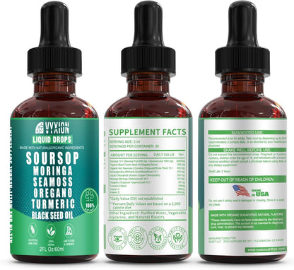 Organic 10-in-1 Soursop Drops – Natural Herbal Liquid Supplement