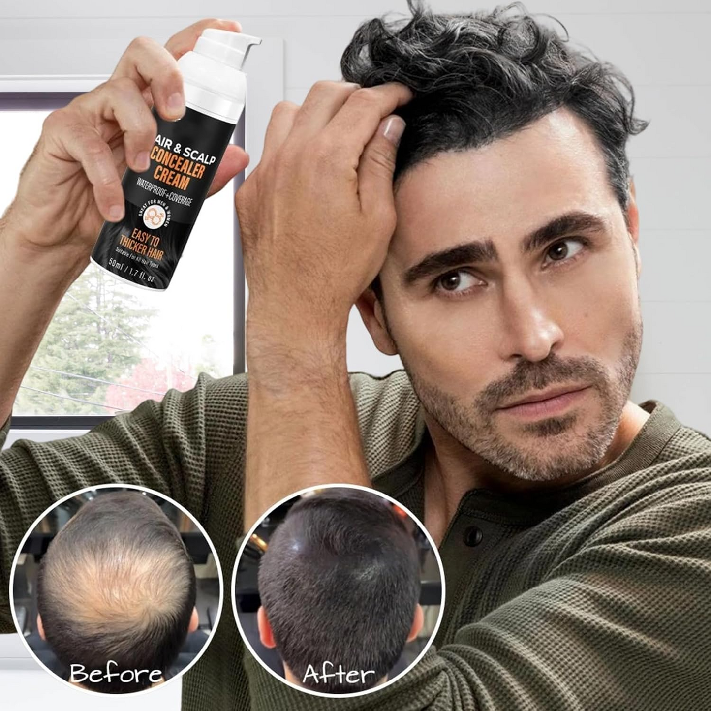 Instant Hair Concealer Cream – Quick Gray Coverage & Fuller Look