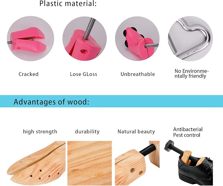 Wooden Shoe Stretcher – Make Tight Shoes Instantly More Comfortable