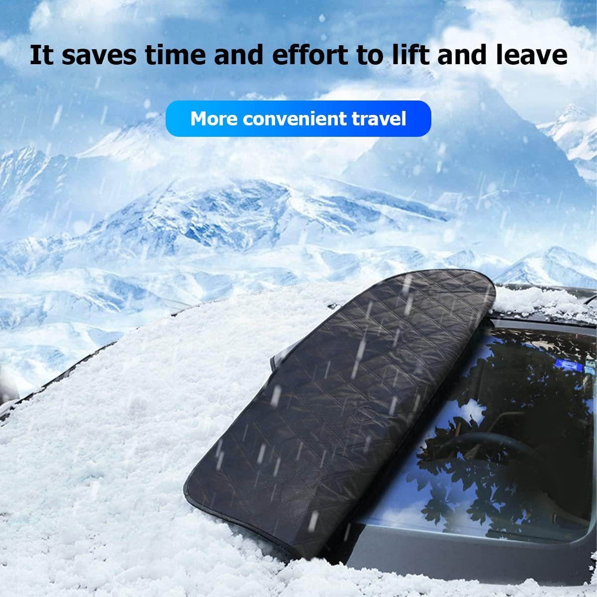 Universal Car Windshield Sunshade & Snow Cover – Foldable Anti-Frost Windshield Protector