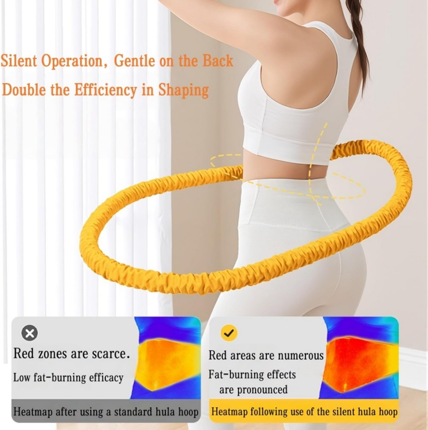 Portable Waist Slimming Fitness Hoop – Foldable Silent Fat Burning Trainer