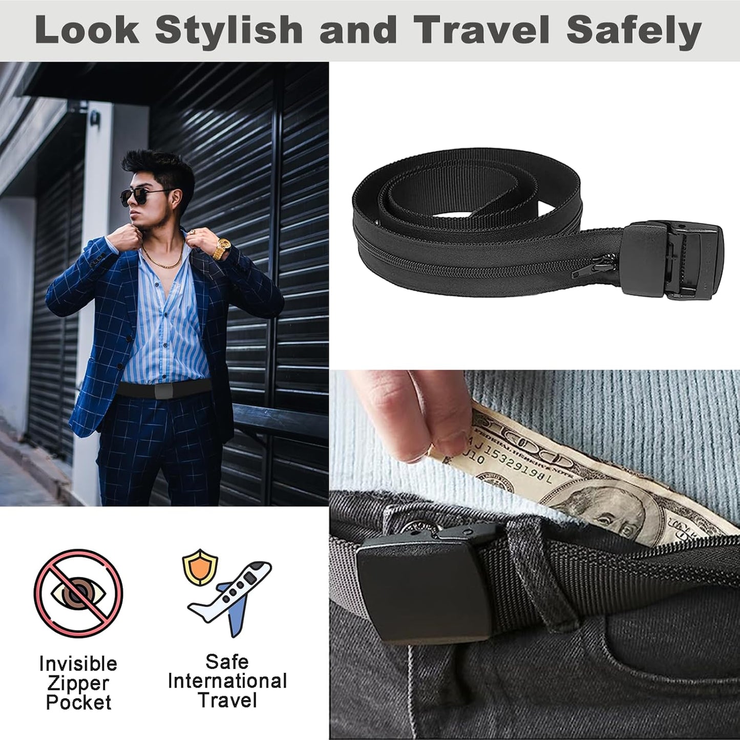 Hidden Money Travel Belt – Keep Your Cash Safe Anywhere