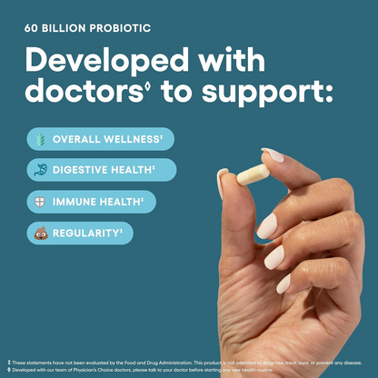 Women’s Probiotic & Prebiotic Capsules – Daily Digestive Wellness Support