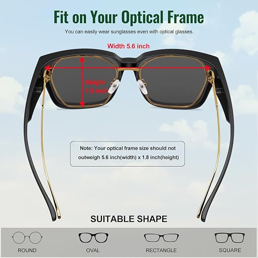 Vintage Fashion Prescription Sunglasses – 2 in 1 Driving Eyewear
