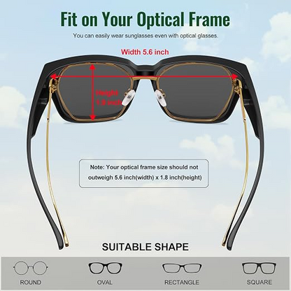 Vintage Fashion Prescription Sunglasses – 2 in 1 Driving Eyewear