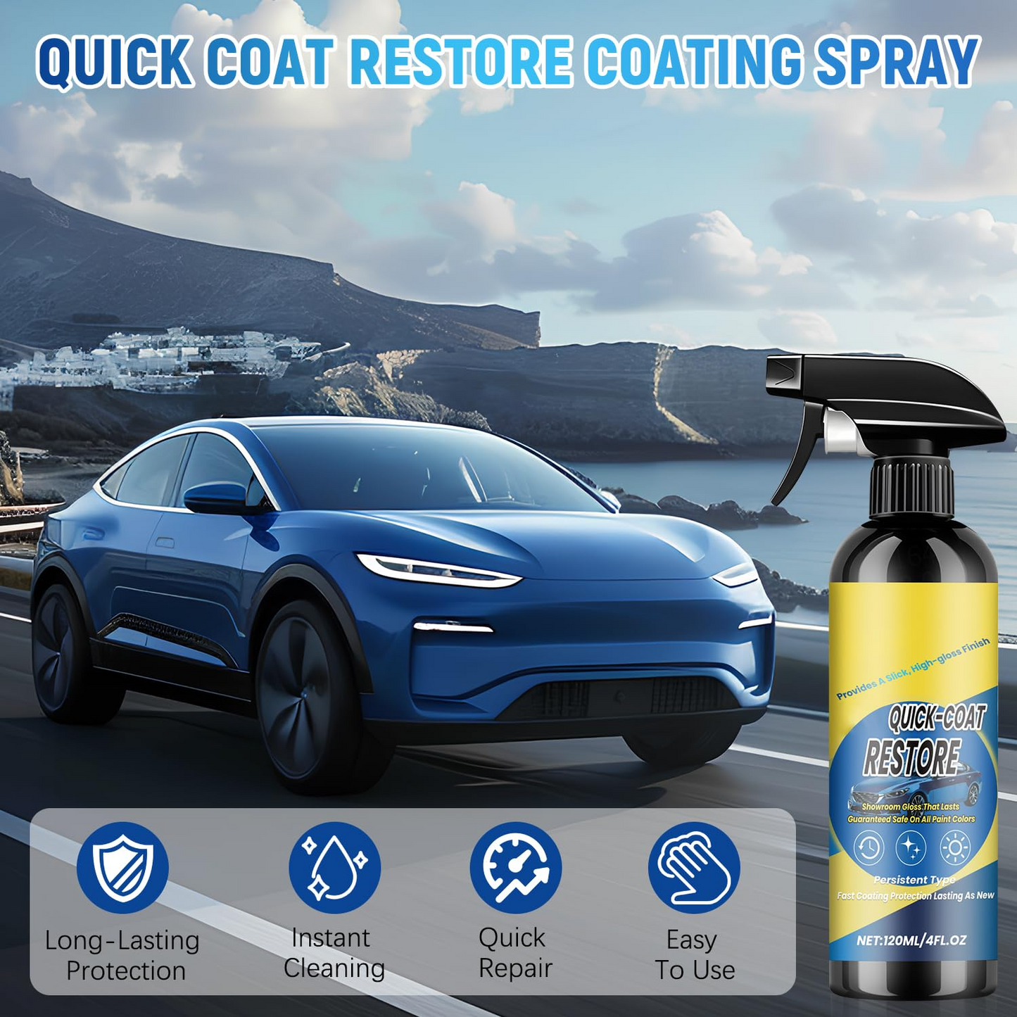 Nano Ceramic Coating Spray – Hydrophobic Car Paint Protection & Shine