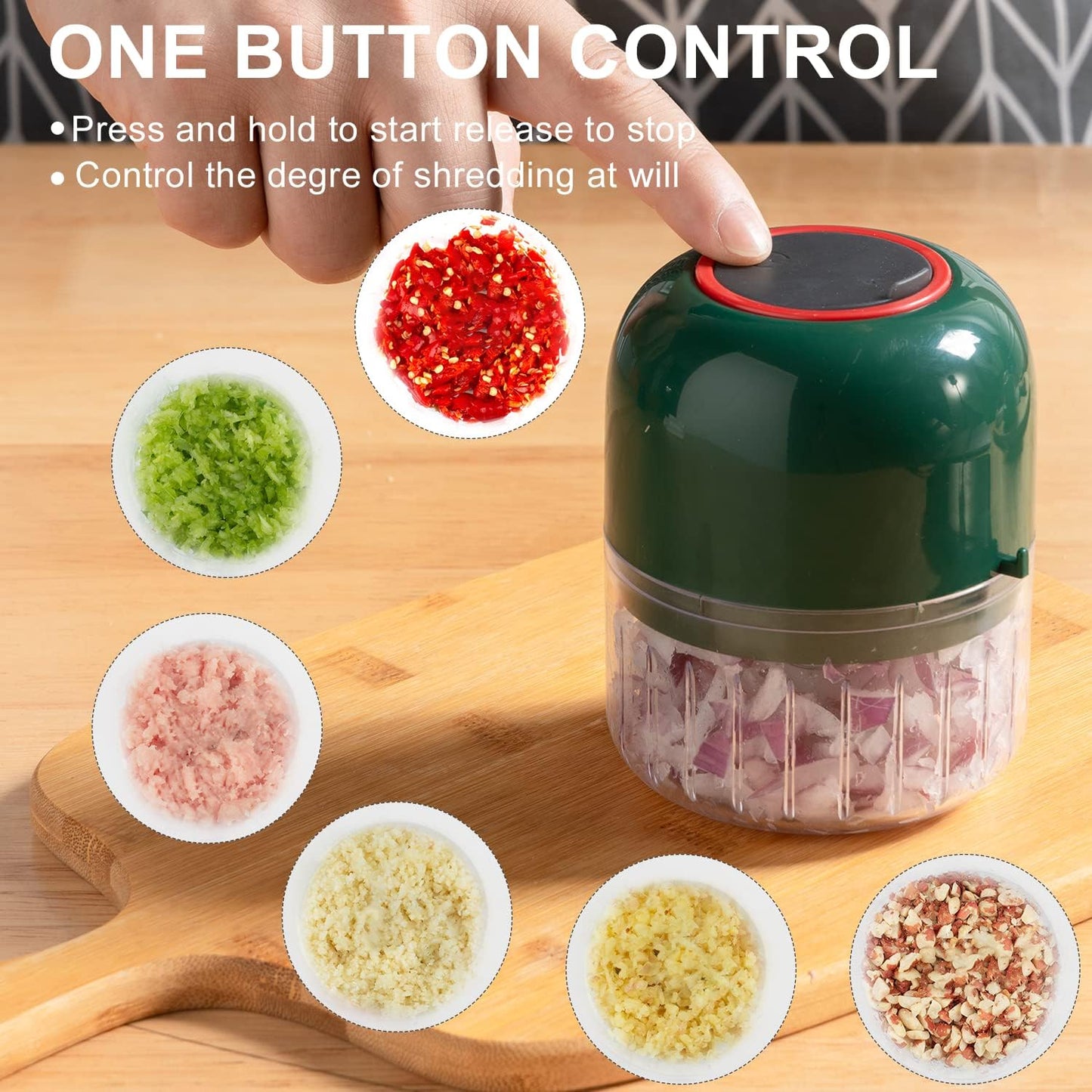 Electric Food Chopper Garlic Crusher