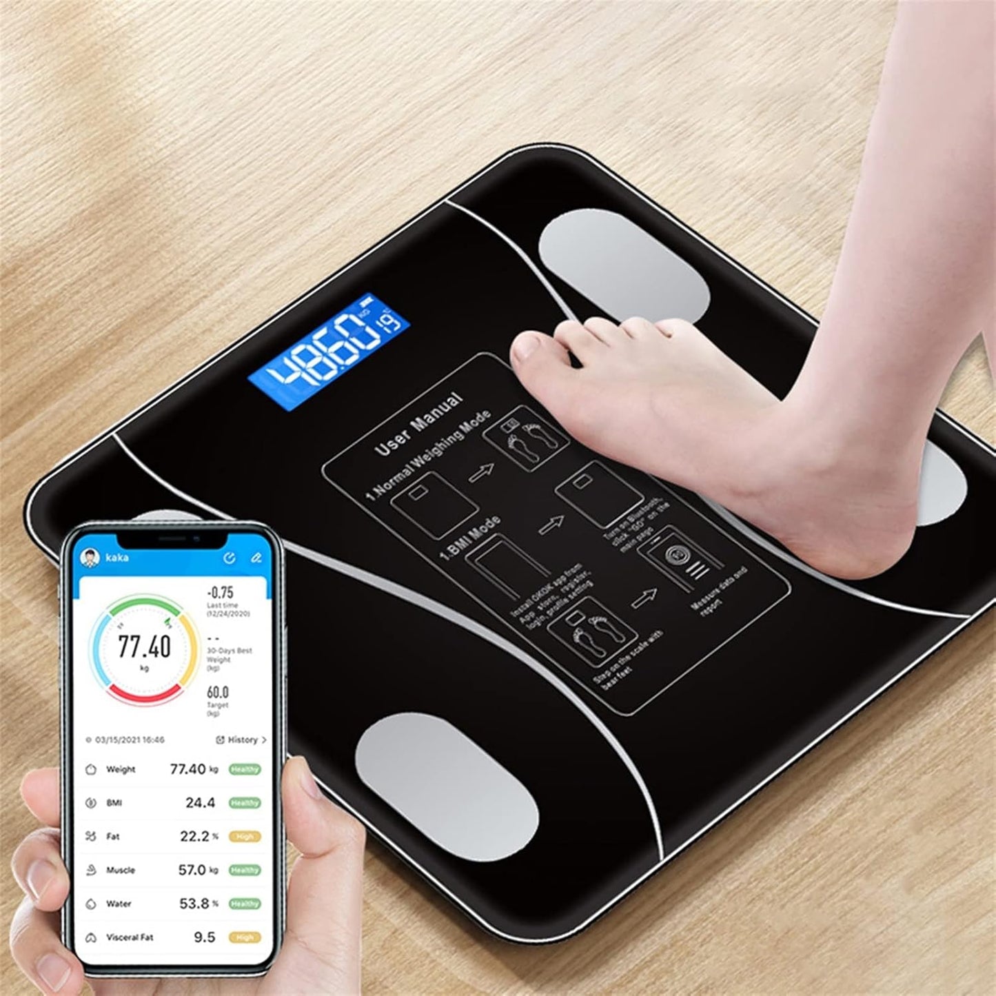 Smart Bluetooth Body Fat Scale – Track Your Health Beyond Weight!