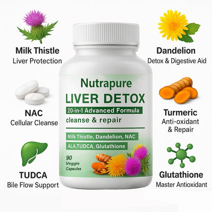 Liver Detox Capsules – Vegetarian Dietary Supplement