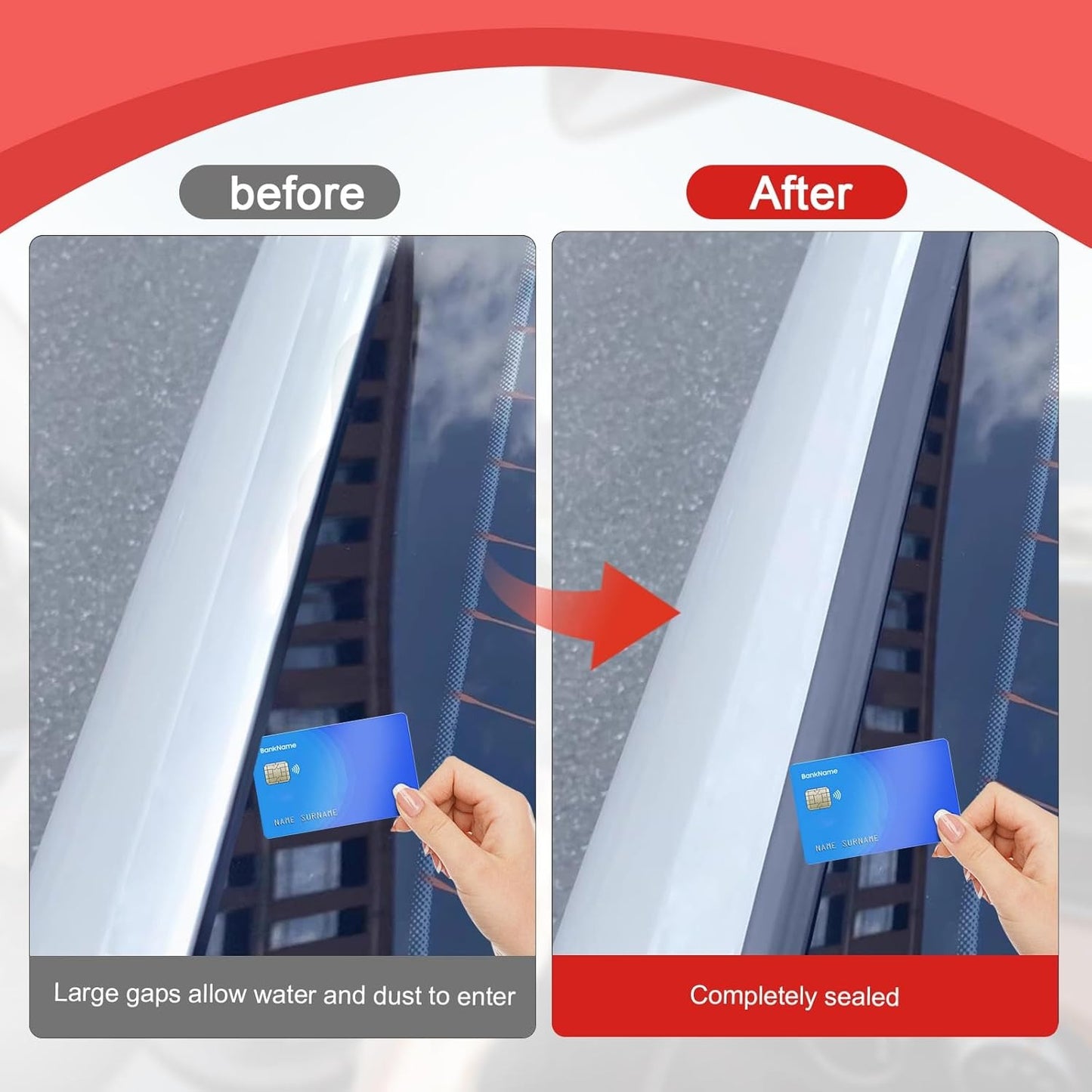 Black T-Type Car Seal Strip – Soundproof & Waterproof Rubber Trim for Doors