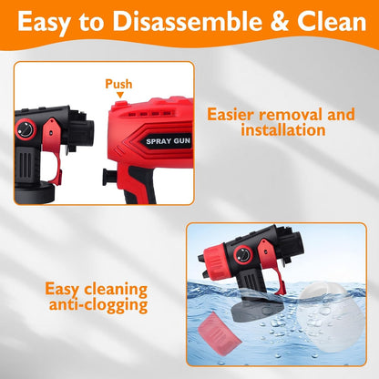 Cordless Power, Smooth Finish — 800ML Electric Paint Sprayer