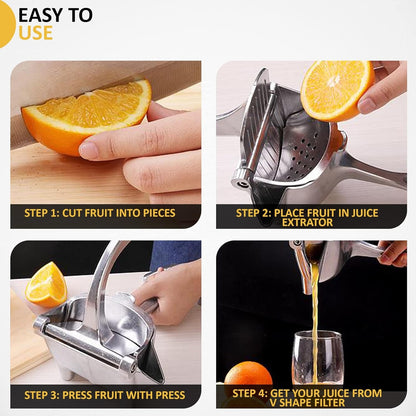 Heavy Duty Manual Fruit Juicer – Removable Hand Press Juice Extractor
