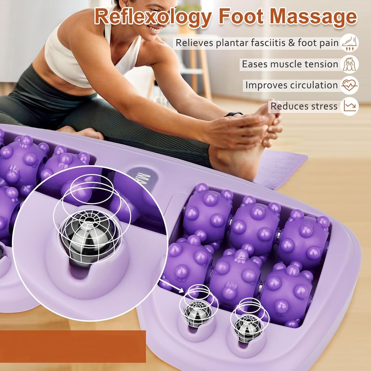 Foot Massage Roller – Relieve Heel, Arch & Plantar