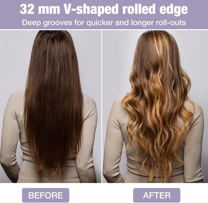 French Style 32MM Egg Roll Curling Iron – Effortless Waves with Ionic Care
