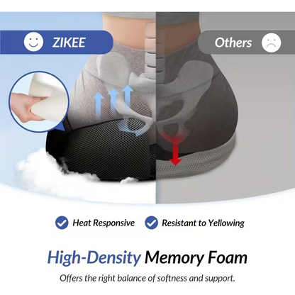 Ergonomic Memory Foam Seat Cushion with Non-Slip Base