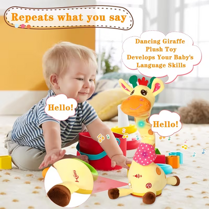 Cute Electronic Dancing Giraffe Plush Toy – Musical Swinging Stuffed Animal with Adjustable Volume