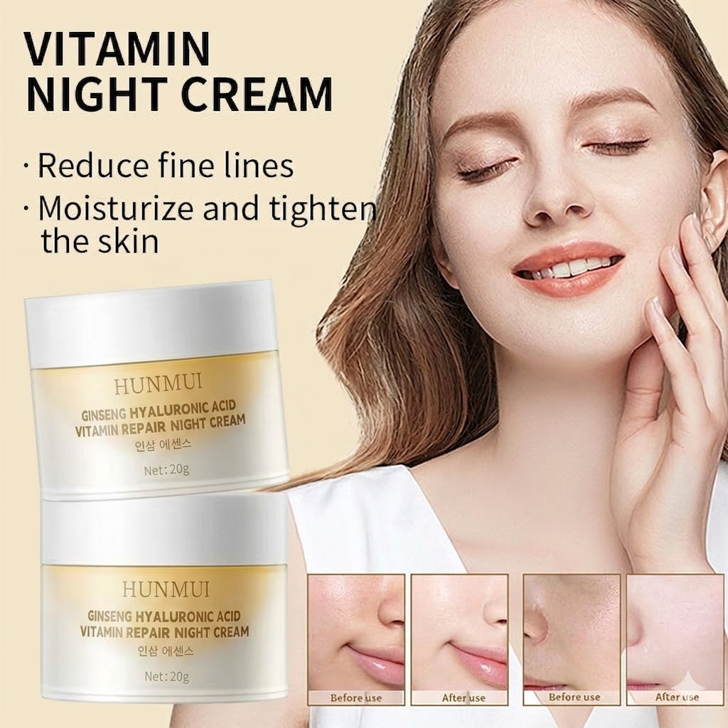 Ginseng Hyaluronic Acid Night Cream – Deep Moisturizing & Overnight Skin Care