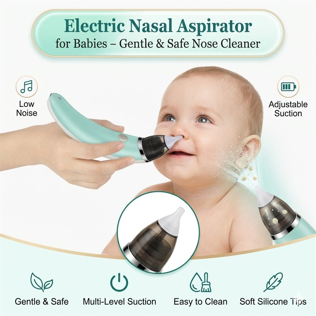 Electric Nasal Aspirator for Babies – Gentle & Safe Nose Cleaner