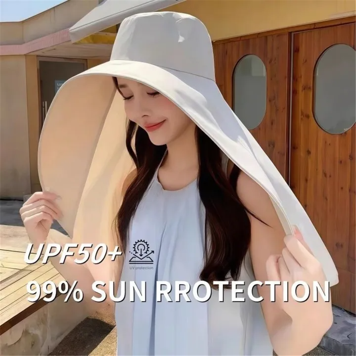 Long Shawl Cape Sun Hat – Full Coverage Outdoor Protection Hat