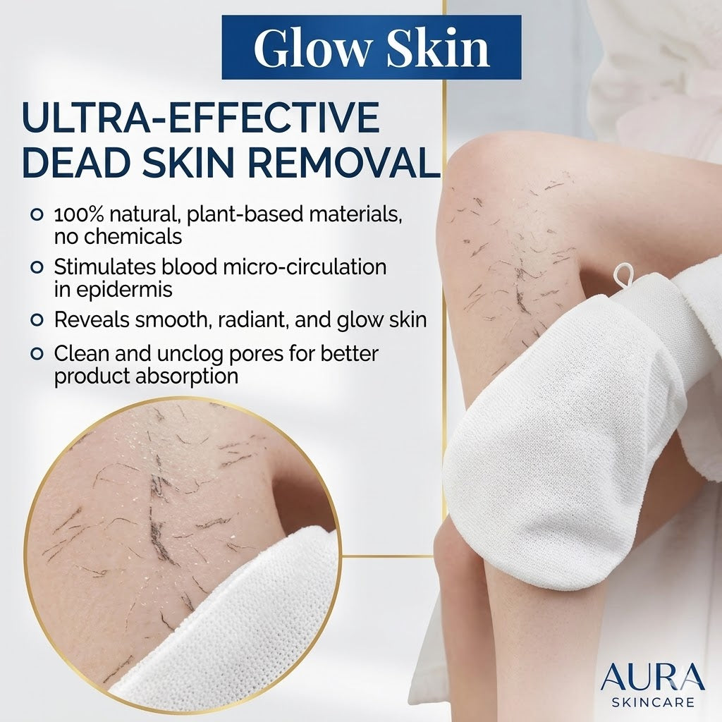 Silk PVA Shower Scrub Gloves – Gentle Facial & Body Exfoliating Bath Mitt