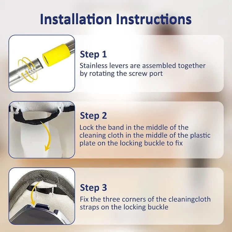 Effortless 360° Cleaning — Rotating Wringer Mop Set