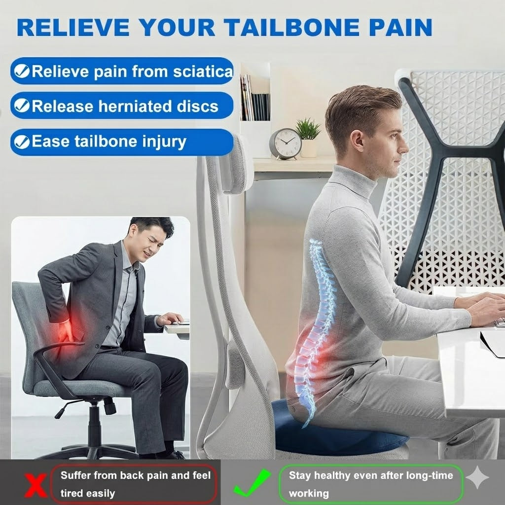 Donut Memory Foam Cushion – Orthopedic Relief for Sitting Comfort
