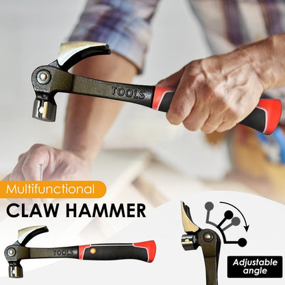 Deformable Multifunctional Claw Hammer — Forged Carbon Steel