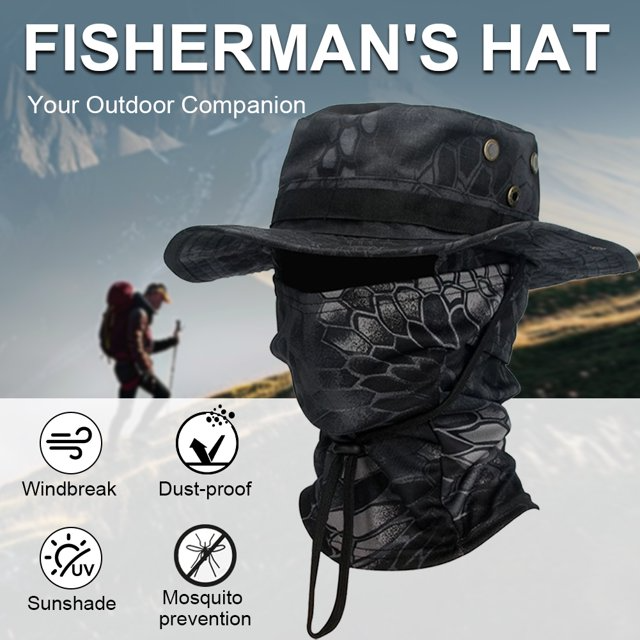 Tactical Camouflage Bucket Hat Set – Outdoor Sun Protection Camo Hat