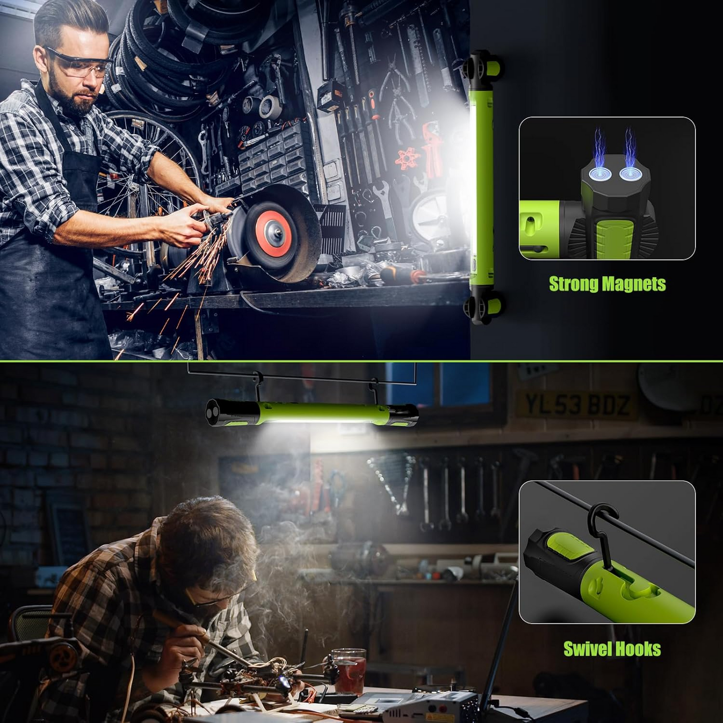 Magnetic Work Light – Rechargeable Outdoor Camping Lamp