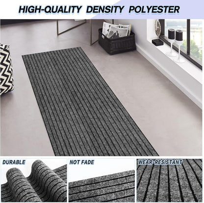 Modern Striped Door Mat — Non-Slip PVC Backing Carpet