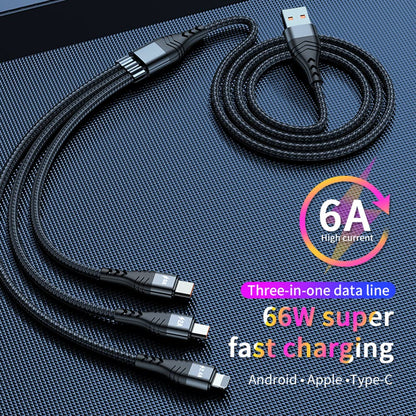 Transparent Luminous 3-in-1 Charging Cable